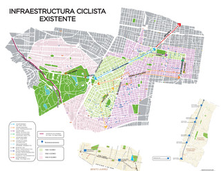 Carte des pistes cyclables de Mexico